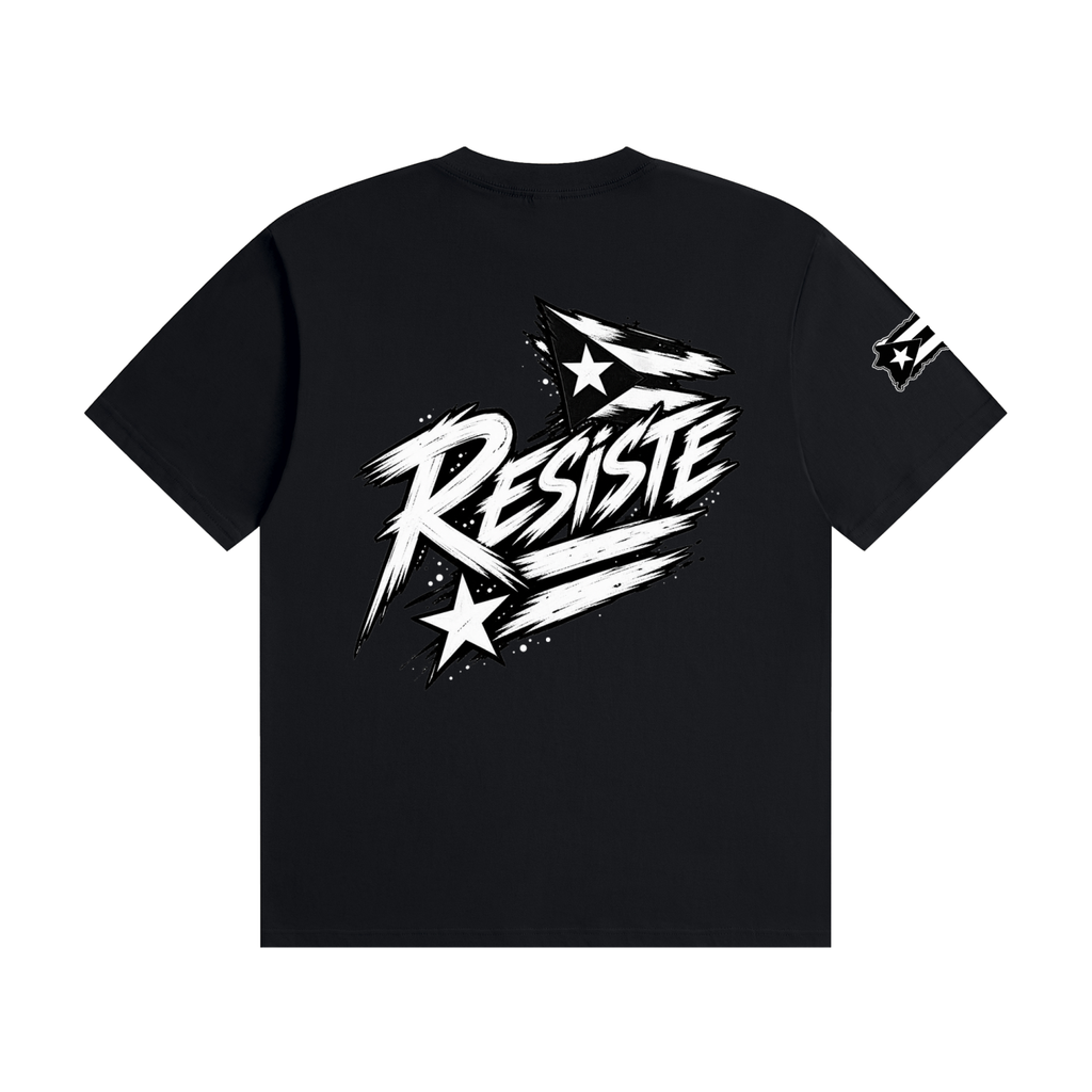 Resistencia Boricua — Black & White Puerto Rico Unisex Graphic T-Shirt Unisex Seamless Cotton T-Shirt