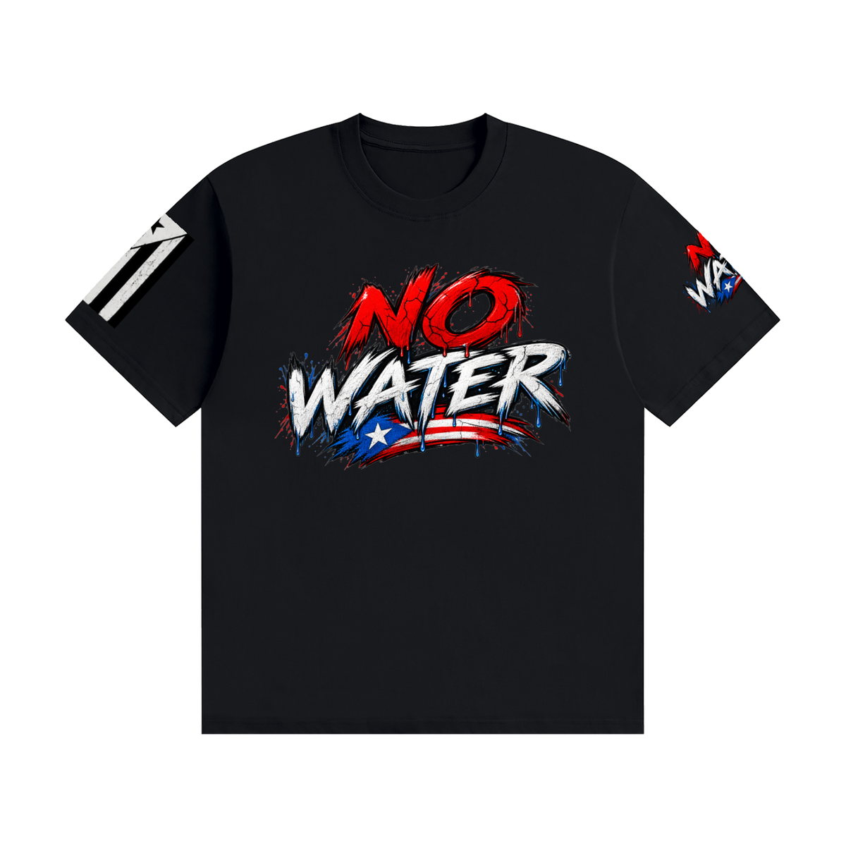 NO WATER Puerto Rico Statement Tee – Island Pride Shirt Unisex Seamless Cotton T-Shirt