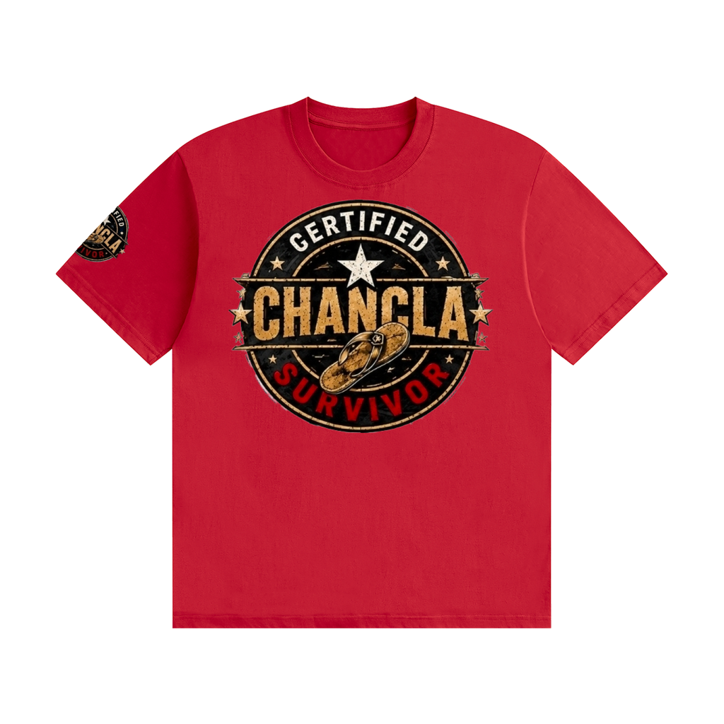 Certified Chancla Survivor T-Shirt – Funny Latino & Puerto Rican Culture Tee T-Shirt