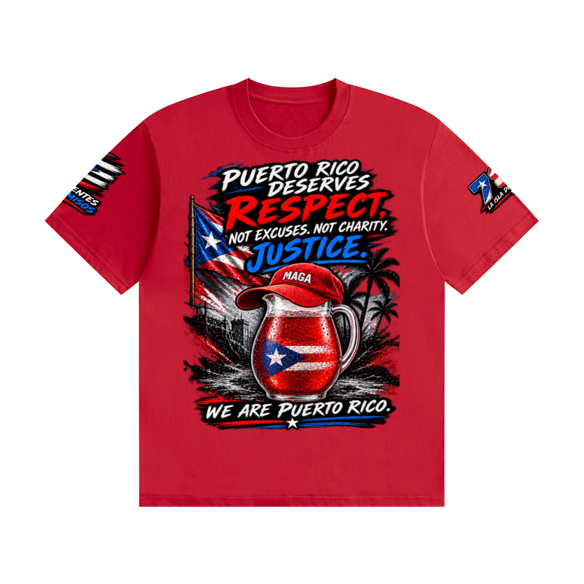 Puerto Rico Deserves Respect – Justice, Resilience & Puerto Rican Pride Graphic Tee Unisex Seamless Cotton T-Shirt