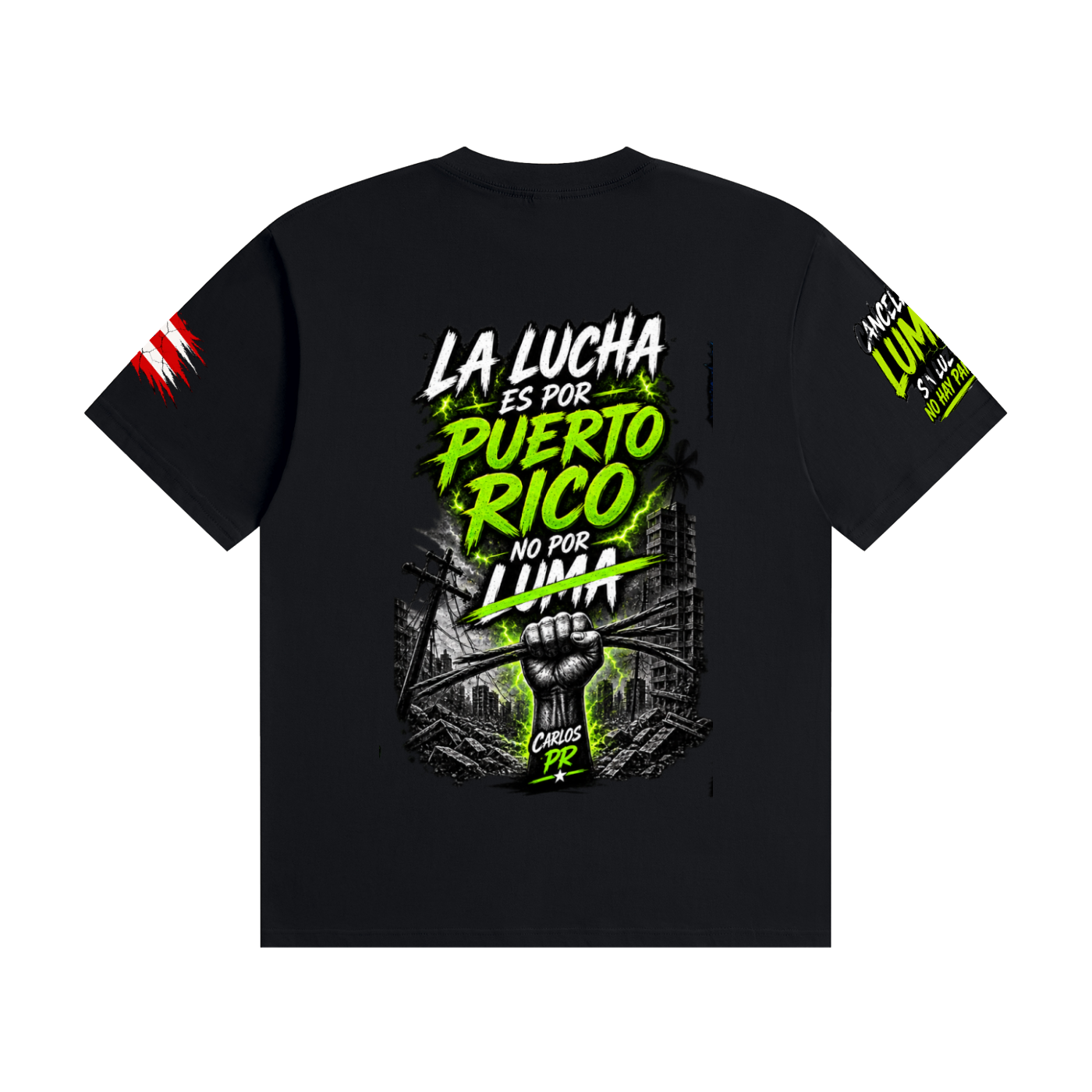 FUERA LUMA Puerto Rico Protest Tee – “La Lucha Es Por Puerto Rico” Unisex Seamless Cotton T-Shirt