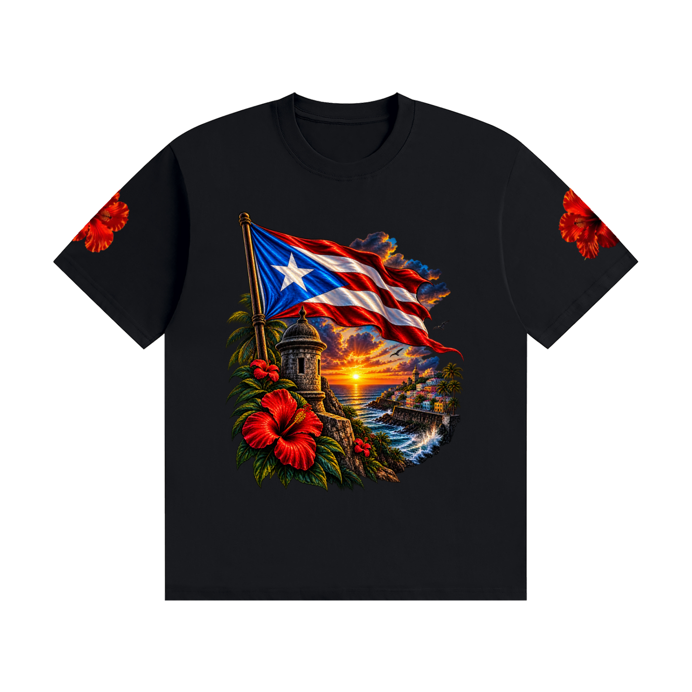 Puerto Rico Paradise Heritage Tee Unisex Seamless Cotton T-Shirt