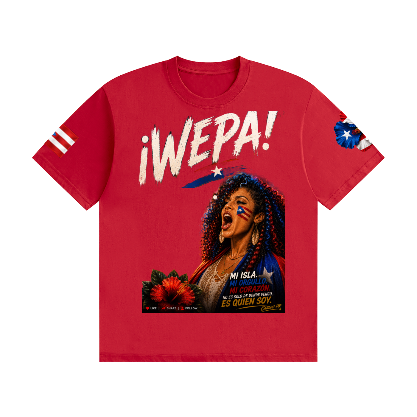 ¡WEPA! Puerto Rico Pride Graphic Tee Unisex Seamless Cotton T-Shirt