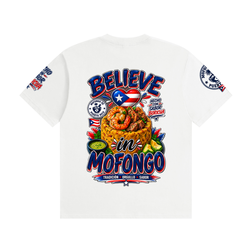 BELIEVE IN MOFONGO — Puerto Rican Graphic TeeUnisex Seamless Cotton T-Shirt