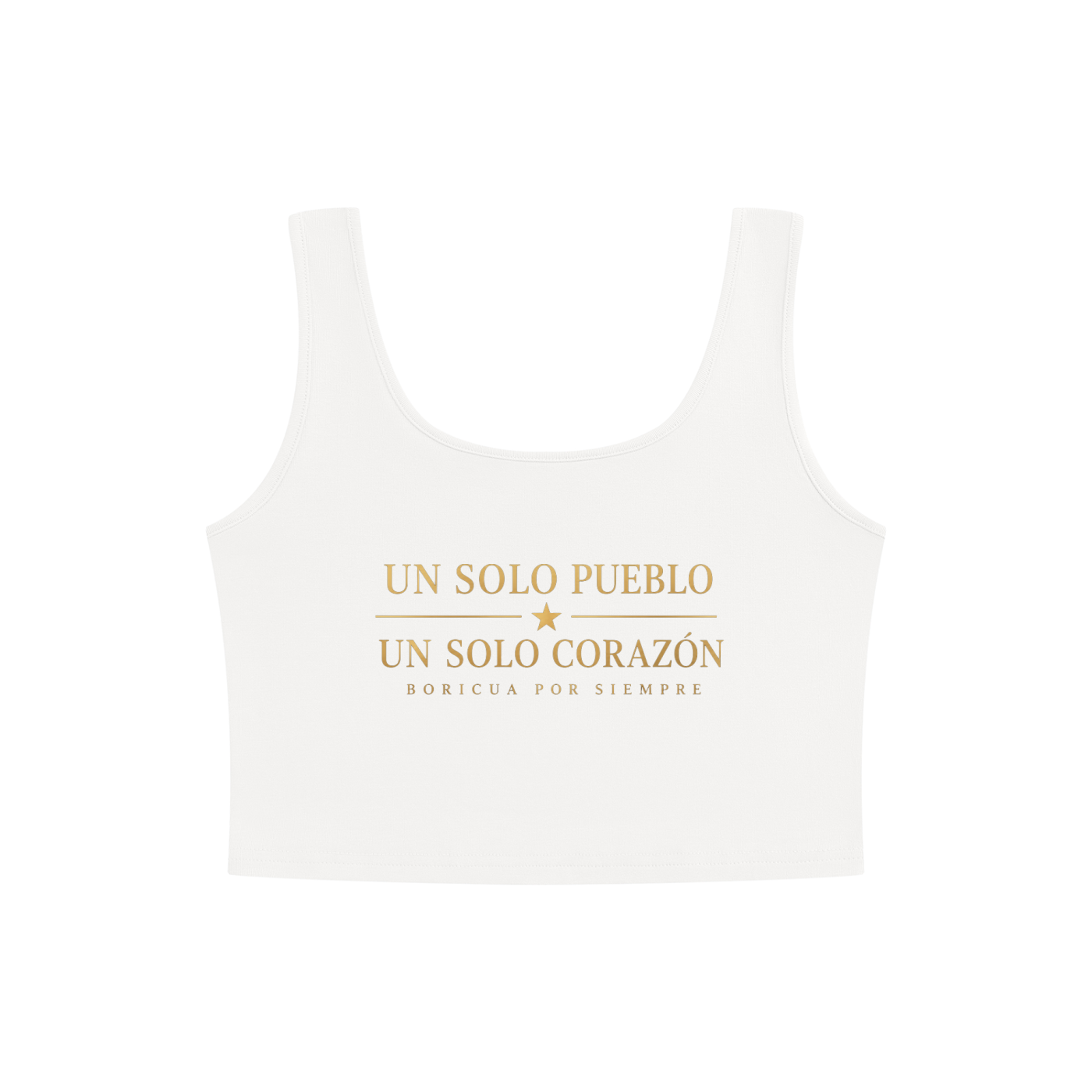 Puerto Rico Heartbeat Women’s Crop Tank Top Women's Cropped Tank Top