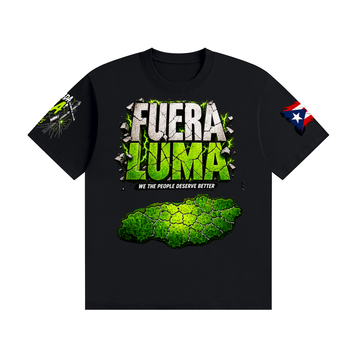 FUERA LUMA Puerto Rico Protest Tee – “La Lucha Es Por Puerto Rico” Unisex Seamless Cotton T-Shirt