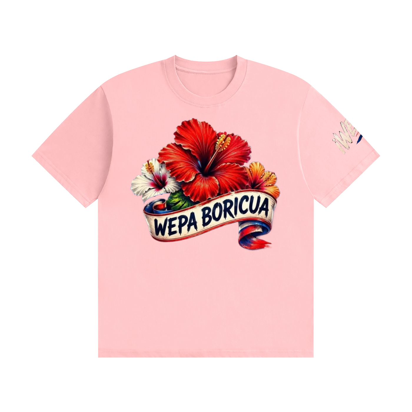 WEPA BORICUA Hibiscus Puerto Rico Unisex T-Shirt  Unisex Seamless Cotton T-Shirt