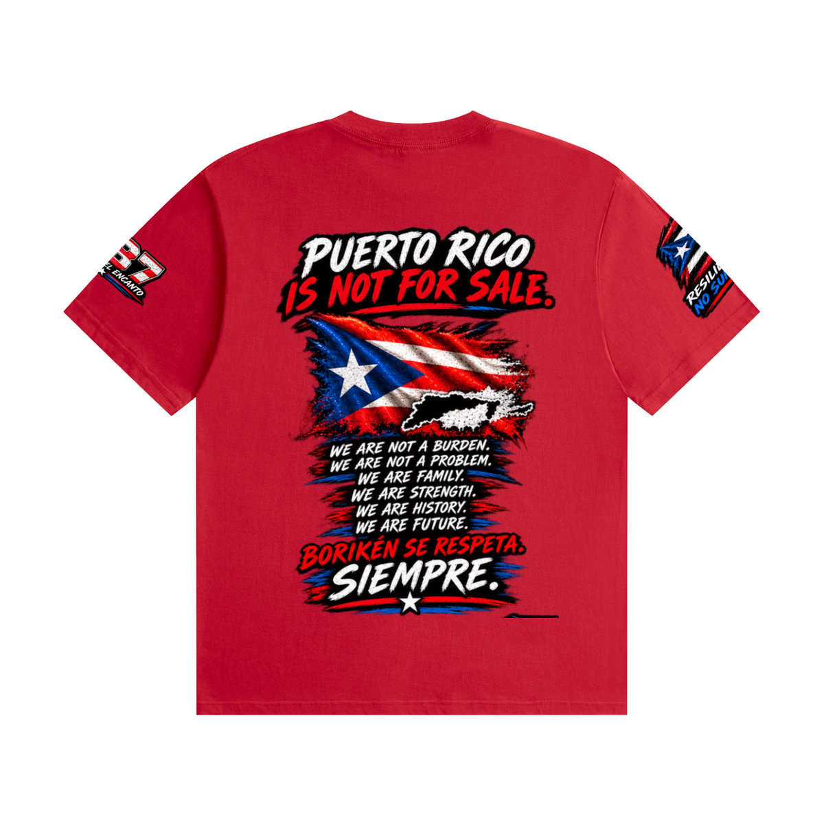 Puerto Rico Deserves Respect – Justice, Resilience & Puerto Rican Pride Graphic Tee Unisex Seamless Cotton T-Shirt