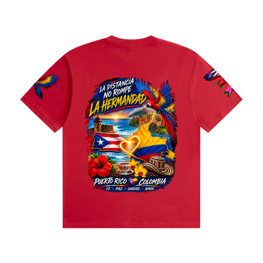 Puerto Rico Prays for Colombia  – Unidos de Corazón T-Shirt Unisex Seamless Cotton T-Shirt