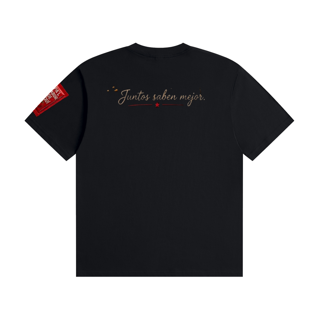Juntos Saben Mejor  Pastel & Ketchup Puerto Rican T-Shirt | CARLOS PR Unisex Seamless Cotton T-Shirt