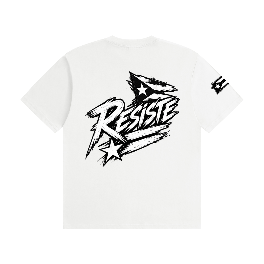 Resistencia Boricua — Black & White Puerto Rico Unisex Graphic T-Shirt Unisex Seamless Cotton T-Shirt