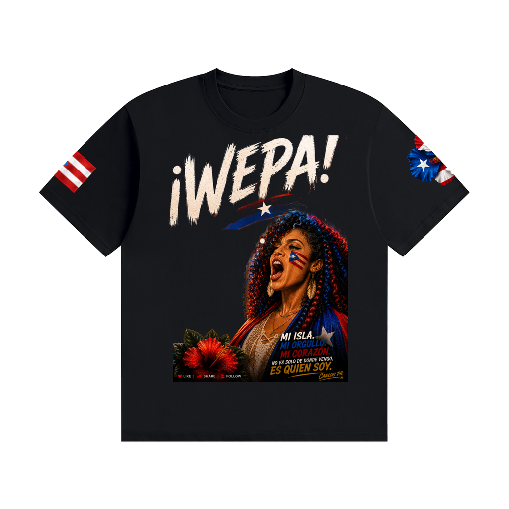 ¡WEPA! Puerto Rico Pride Graphic Tee Unisex Seamless Cotton T-Shirt
