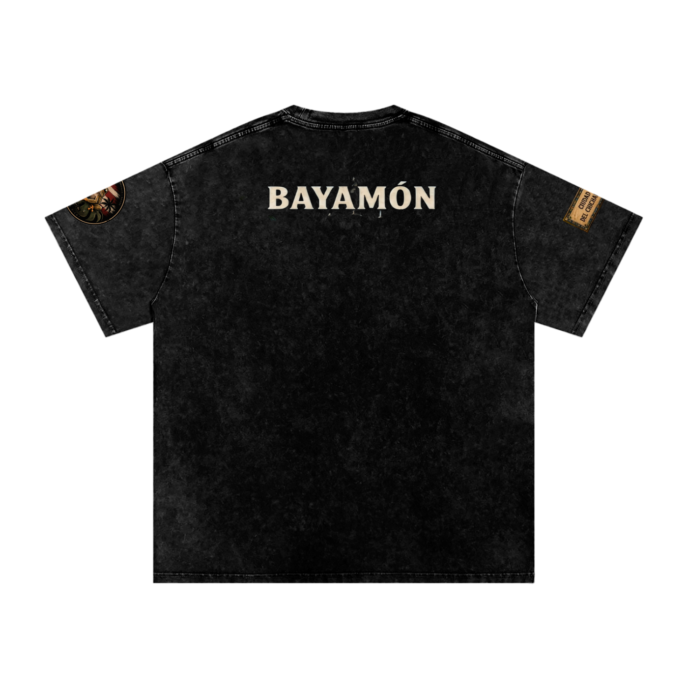Bayamón Puerto Rico Coquí – Chicharrón Pride T-Shirt  Snow Washed Oversized Cotton T-Shirt