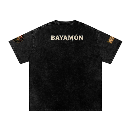 Bayamón Puerto Rico Coquí – Chicharrón Pride T-Shirt  Snow Washed Oversized Cotton T-Shirt