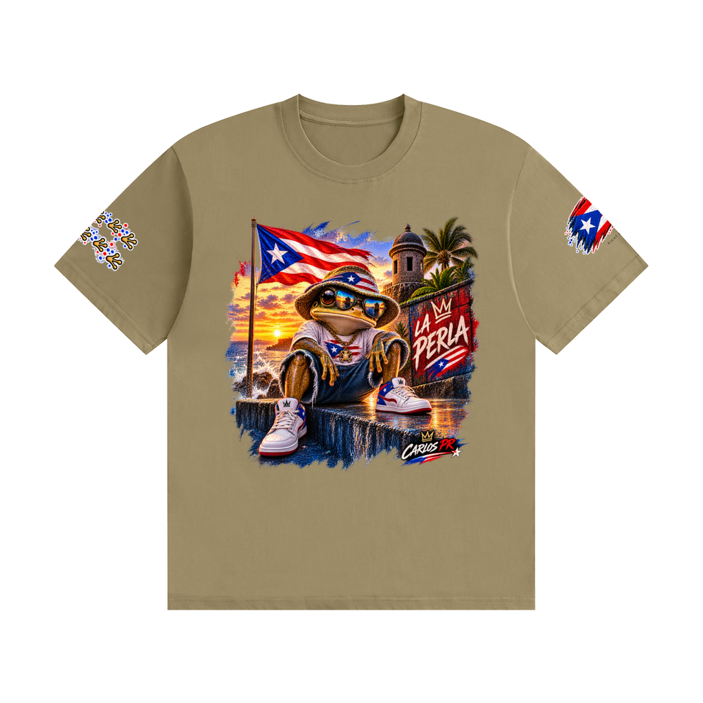 La Perla Coquí | Puerto Rico Streetwear Unisex T-Shirt Unisex Seamless Cotton T-Shirt