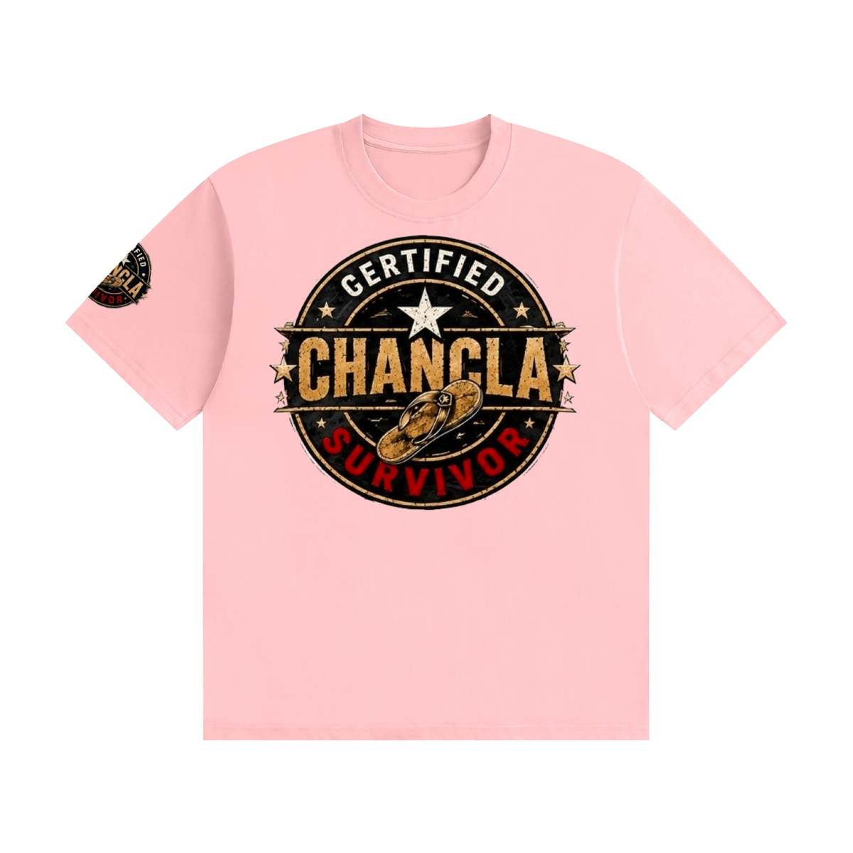 Certified Chancla Survivor T-Shirt – Funny Latino & Puerto Rican Culture Tee T-Shirt